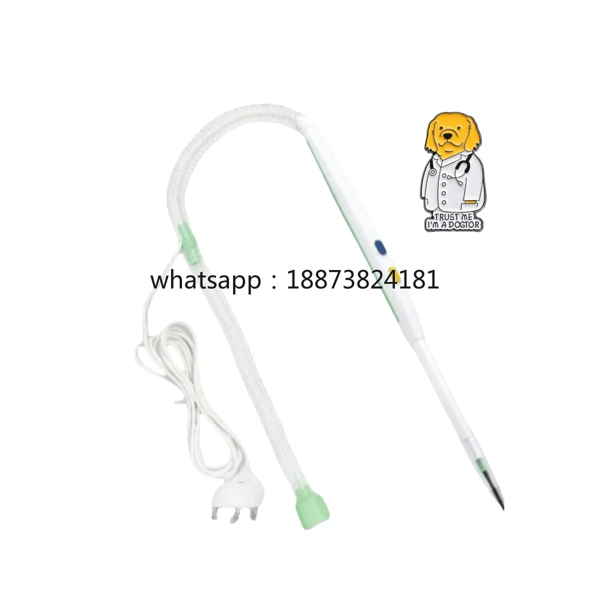 Pet Vet retractable Smoke Evacuation Pencil The electrode tip is extendable from 4.8 to 12.4 cm Connectable smoke generator fast