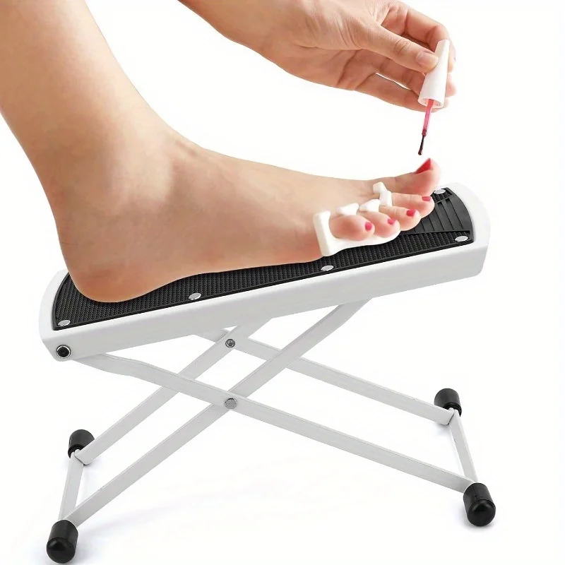 Folding Foot Rest 6-Height Adjustable Single Footstool Beauty Salons Home Pedicures Toe Nail Bath Beauty Tool Lazy Furnishings
