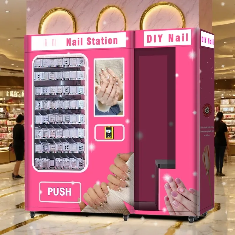 Custom Small Business Automatic Digital Nail Art Printer Vending Machine Makeup Beauty Booth Nail Art Vending Machine For Sale