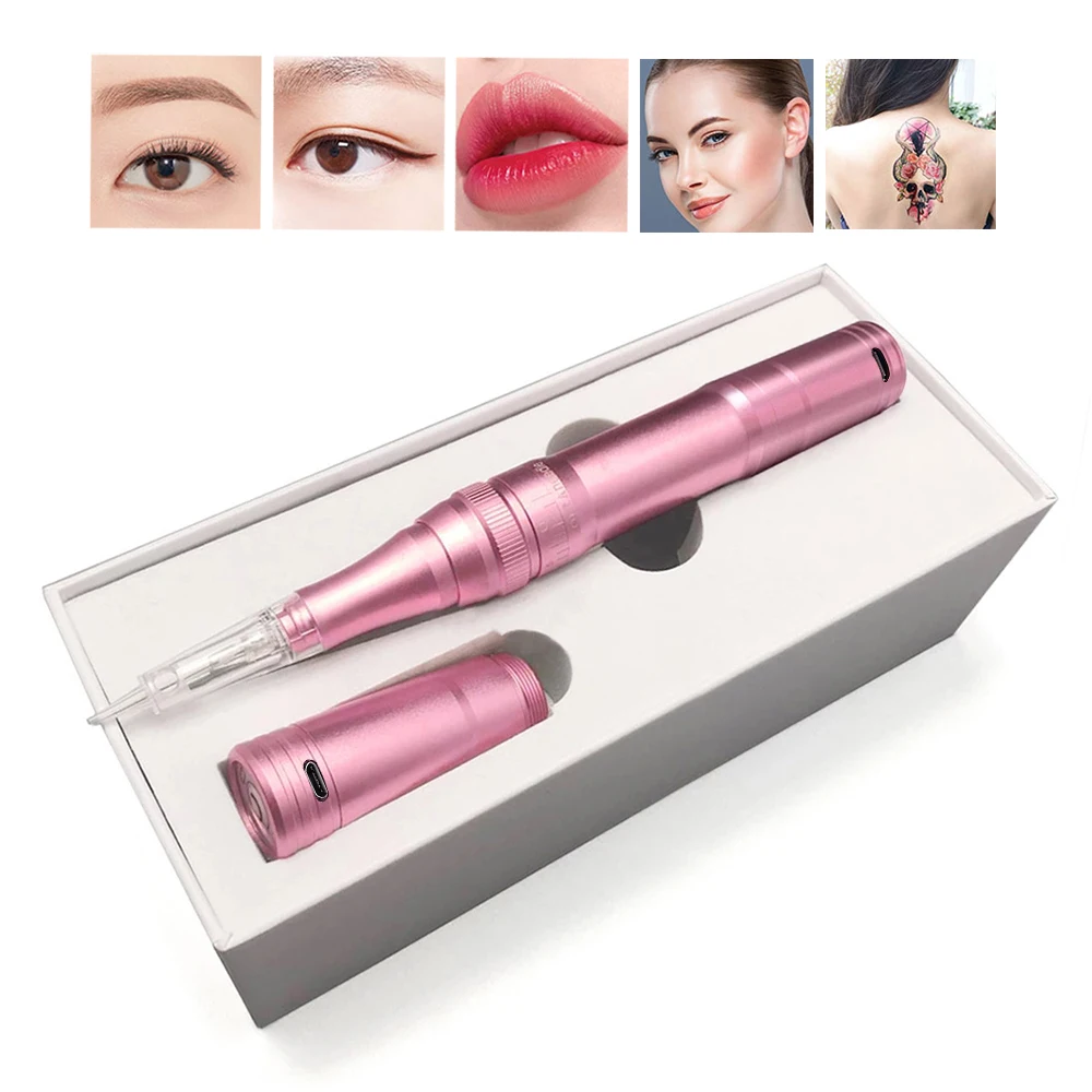 Wireless Permanent Makeup Machine Eyebrow Tattoo Machine Pen Digital For Microblading Eyeliner Lip Tattoos Cartridge Needles
