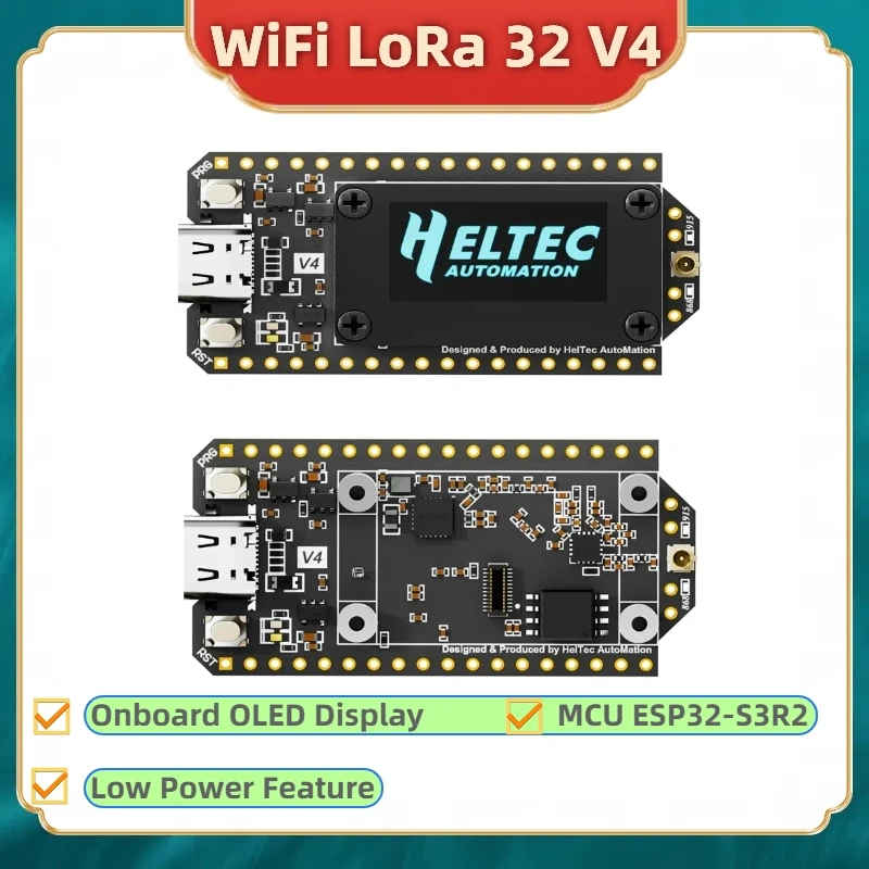 Meshtastic Heltec Wifi LoRa 32 V4 GPS 0.96inch OLED ESP32 SX1262 Solar Powered Dev-Board WiFi BLE Low Power For Arduino IoT