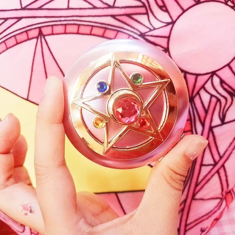 Anime Sailor Crystal Star Makeup Mirror Portable Foldable Tsukino Usagi Double MirrorTravel Cosmetic Supplie Cosplay Doujin Gift