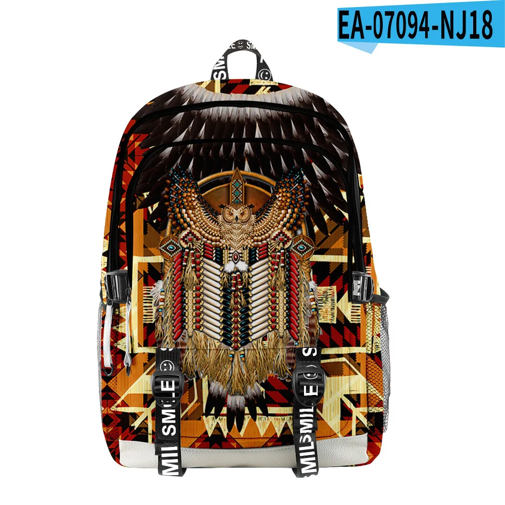 2026 Harajuku Native American backpack Unisex Gacha life travel bag 3D printed Oxford waterproof laptop backpack K