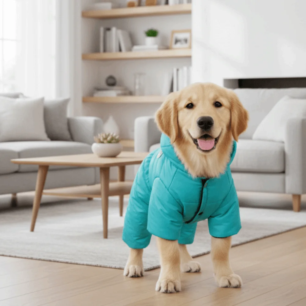 Dog Jumpsuit Waterproof Dog Down Jacket Windproof Warm Four Legged Dog Clothing Thickened Puppy Hoodies Coat Outdoor
