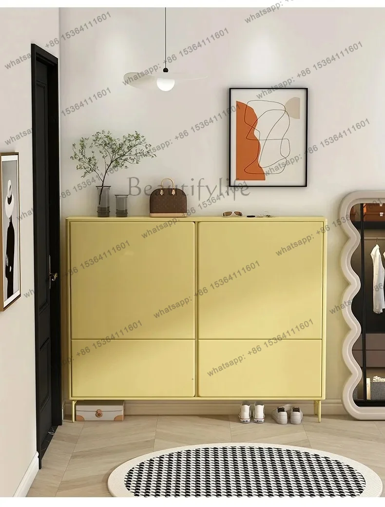 PG  Ergonomic Vertical Wood Shoe Cabinet 3 Layers Design Storage Organizer Shoe Rack Living Room Craft Zapatero Hotel Furniture