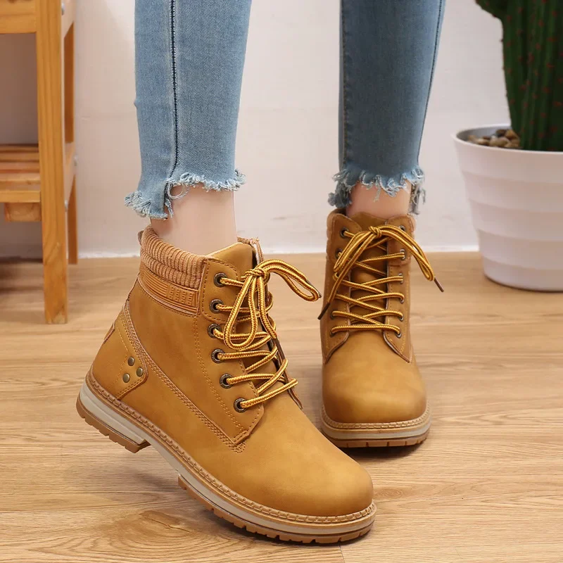 New Winter Women's Ankle Boots High End Plush Warm Casual Shoes for Woman Fashion Work Boots Designer Platform Boots Botas Mujer