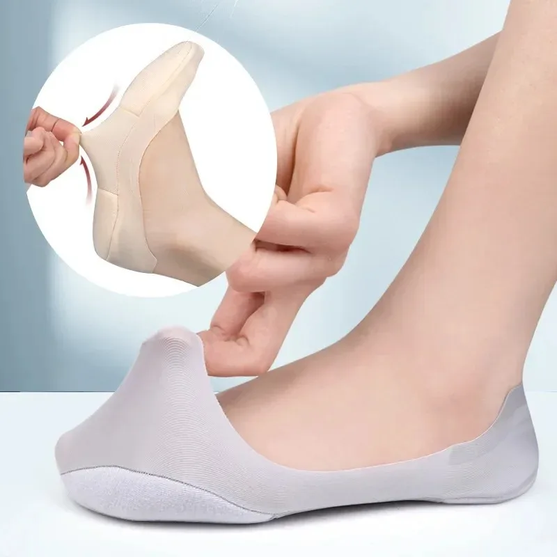 Plantar Fasciitis Support Invisible Socks Anti Slip Shock Absorption Boat Sock Insoles Comfort Foot Care Hidden Shoe Pads