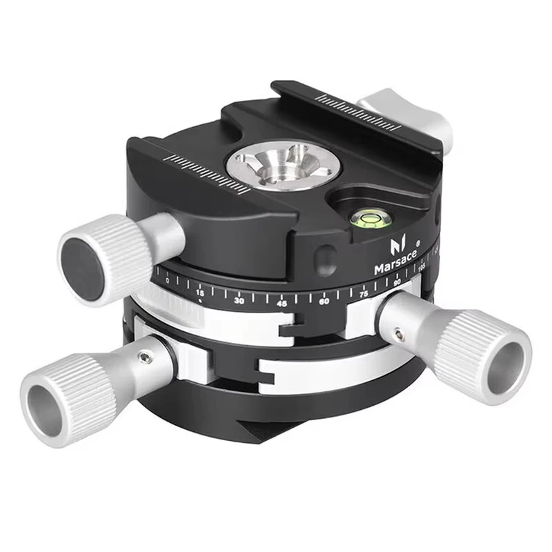 Marsace DW-4 Geared Panorama Head Arca QR Level Bubble Precision Adjust For Canon Sony Nikon Fuji DSLR Mirrorless Tripod Monopod