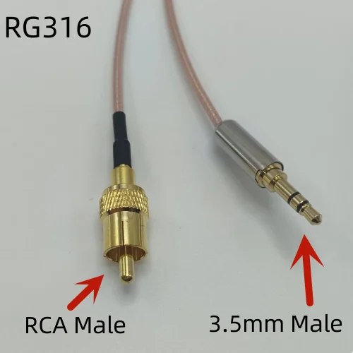 Digital coaxial audio cable 3.5mm male to RCA male spdif Lotus head TV stereo speaker connection cable