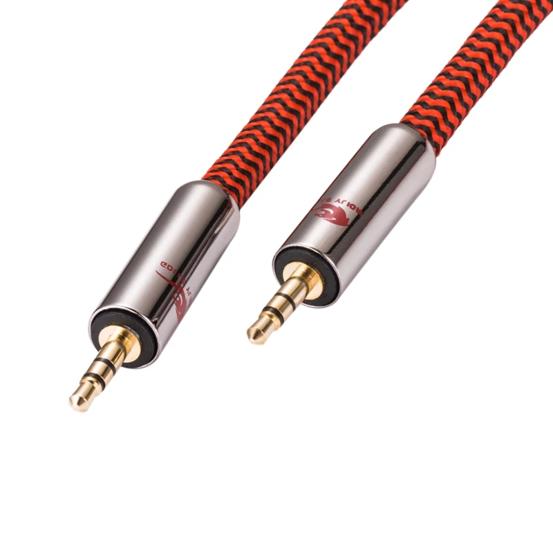 Audiophile 3.5mm Mini Jack AUX Cable for AMP PC Mobile Headphone Car 3.5 Male to Male Shielding OFC Audio Cable 1M 3M 5M  10M