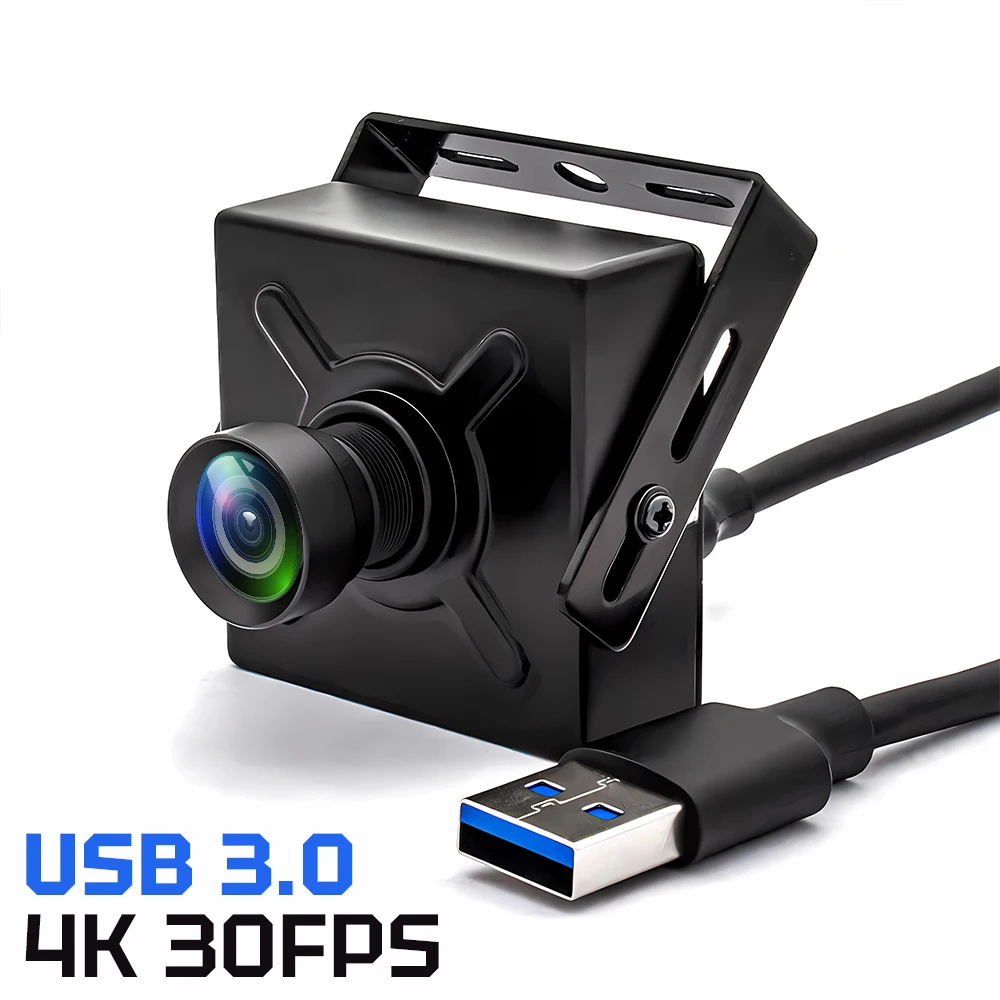 WGWK 4K 30FPS USB3.0 PC Video Camera Metal Box Webcam Box Low latency 49 Degree 6.2mm No Distortion Live Streaming Camera UVC