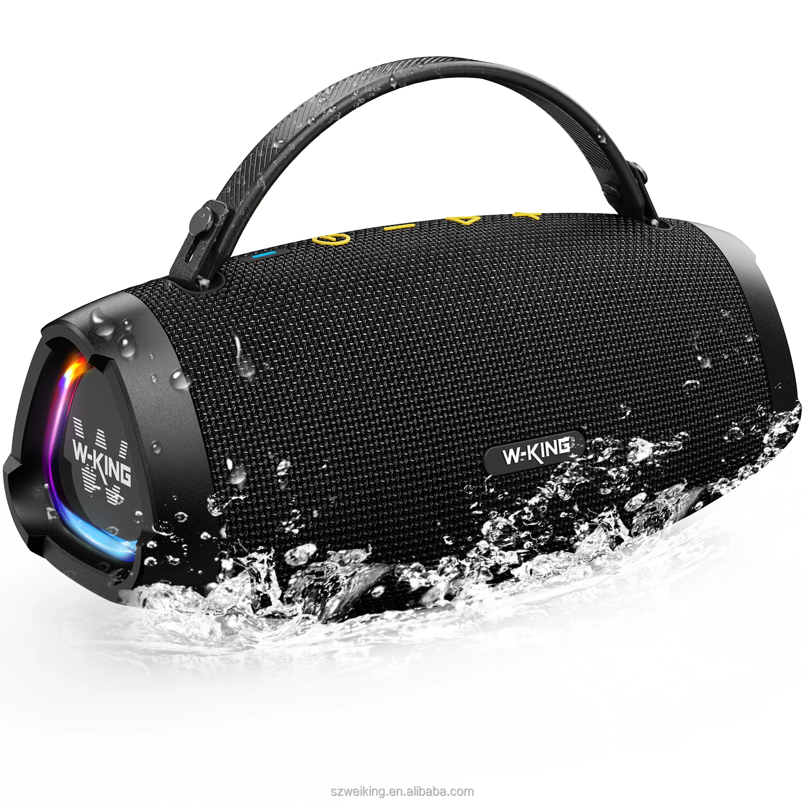 W-KING X10S Premium 50W Super Bass IP67 Waterproof Dustproof Portable Wireless Bluetooth Outdoor Speaker with RGB Light