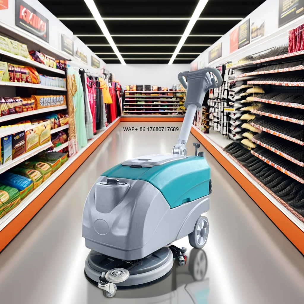 GS400 New Electric Industrial Tile Dryer Vacuum Floor Cleaner Scrubber Tile Cleaning Tool with Core Brush