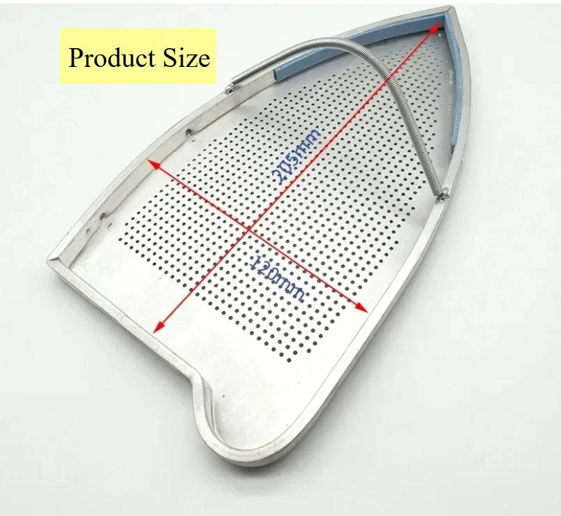 Electric Iron Parts aluminum Anti scald protective cover iron shoes with silicone gel edge 2128 203X119mm