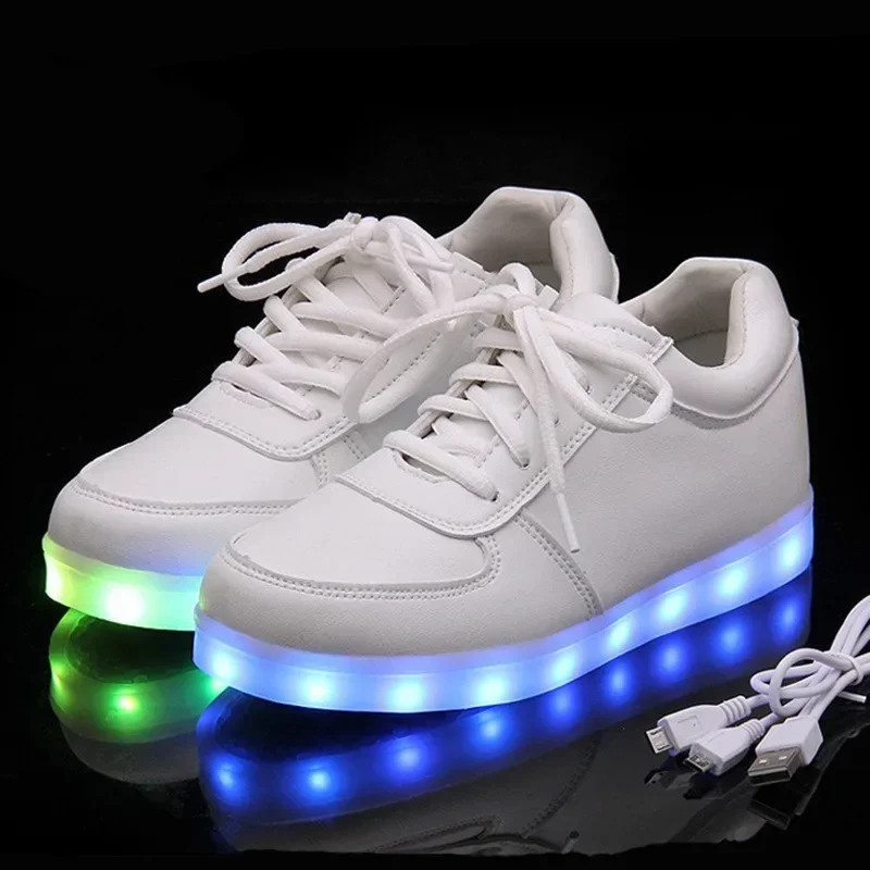 Maogu 2026 Adult Unisex Womens Mens Kid Luminous Sneakers Glowing USB Charge Boys LED Colorful Light-up Shoes Girls Footwear