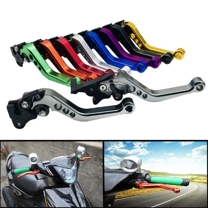 Aluminum Double Disc Brake Handle Lever Adjustable for Motorcycles Scooters Electric Bike Motorcycle Accessories 1Pair