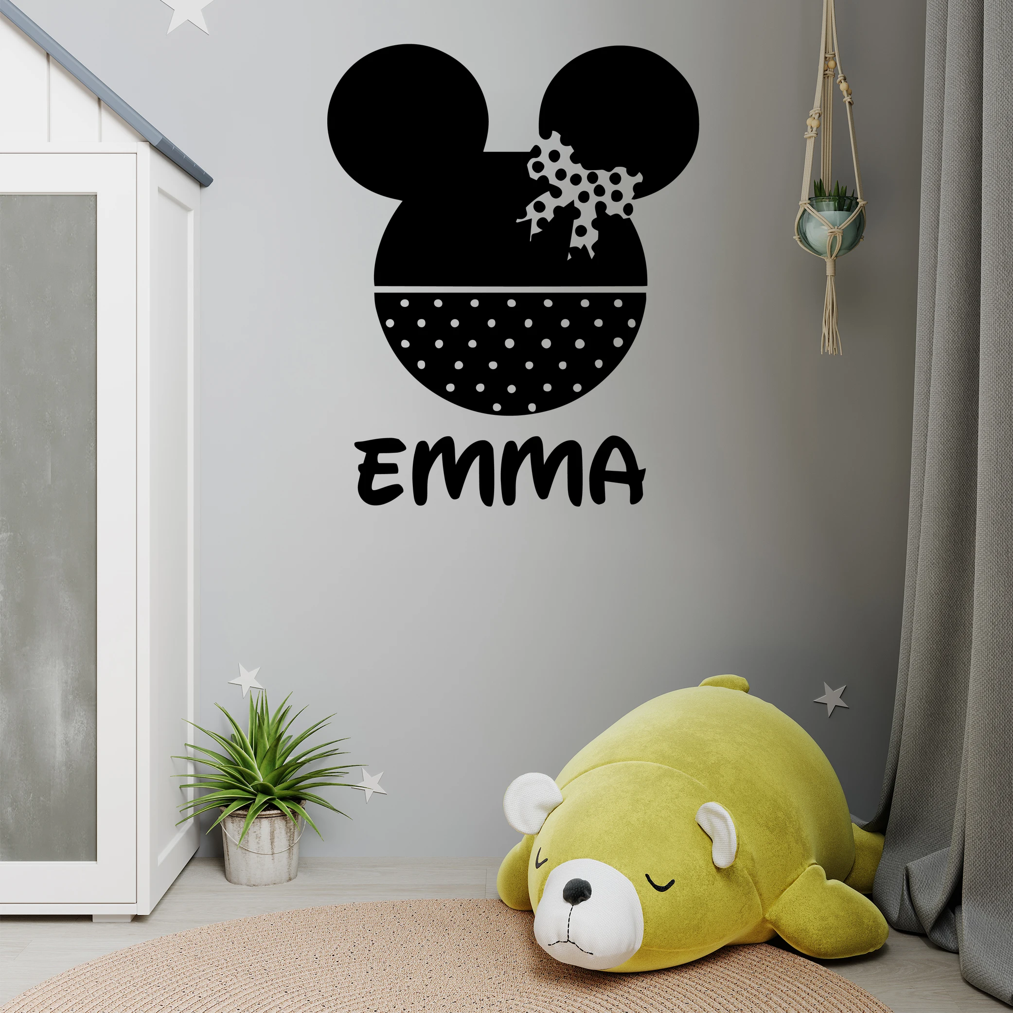 1 pc Vibrant kids elements Custom Name Sticker Waterproof Vinyl Wallpaper Home Decor For Baby's Rooms Decal Creative Stickers