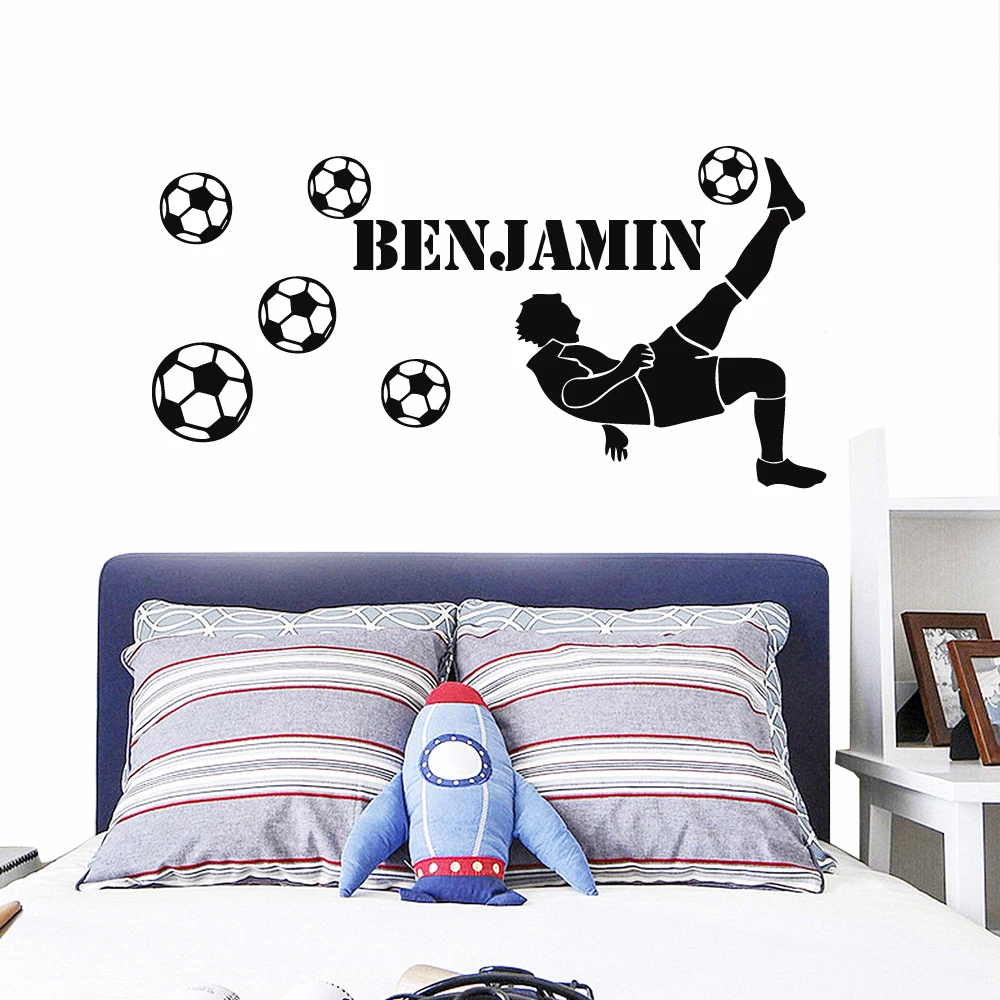 1 pc nice Soccer culture Wall Sticker For Kids Rooms Home Decor Boys Wall Stickers Waterproof Wallpaper