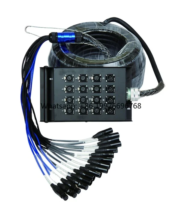 Professional 32-Channel Iron Stage Box with XLR Connector PVC Jacket 20/30/50 Meter Range in Stock for Speaker Application
