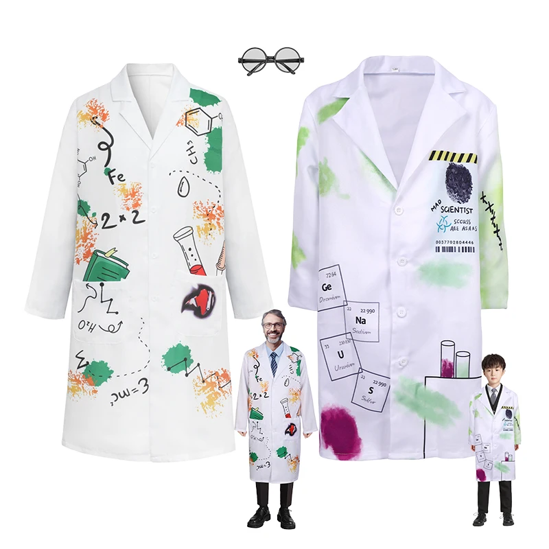 Crazy Scientist Cosplay Halloween Science Monster Professional Play Costume Halloween Adult Performance Costume