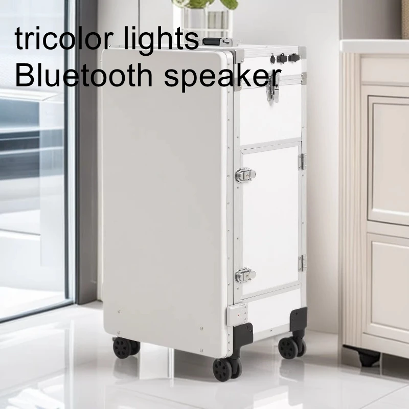 Large capacity high-end makeup artist specific nail kit with Bluetooth light for makeup artists and makeup cases