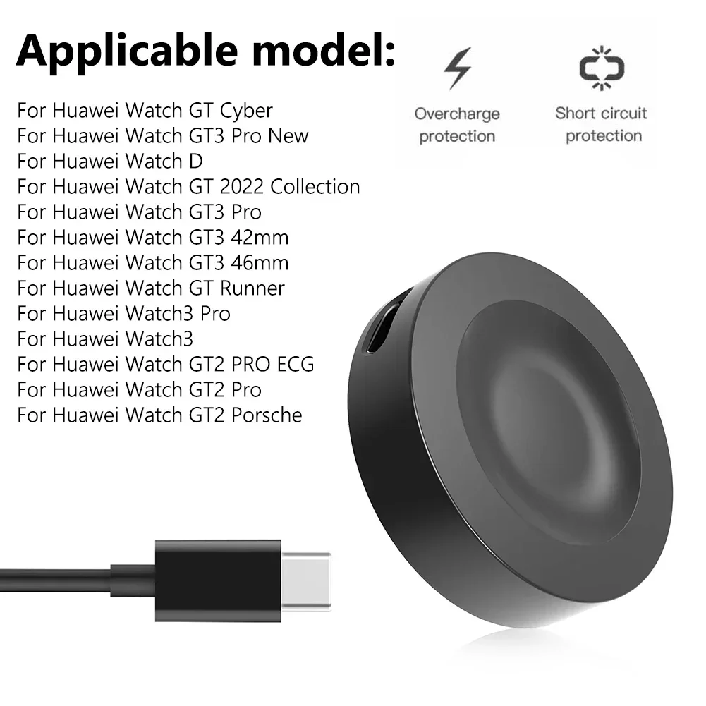 USB Charging Cable For Huawei Watch Fit4 Fit5 Pro 3 4 5 GT2 GT3 GT4 GT5 GT6 Pro GT Runner Watch D Wireless Dock Magnetic Charger