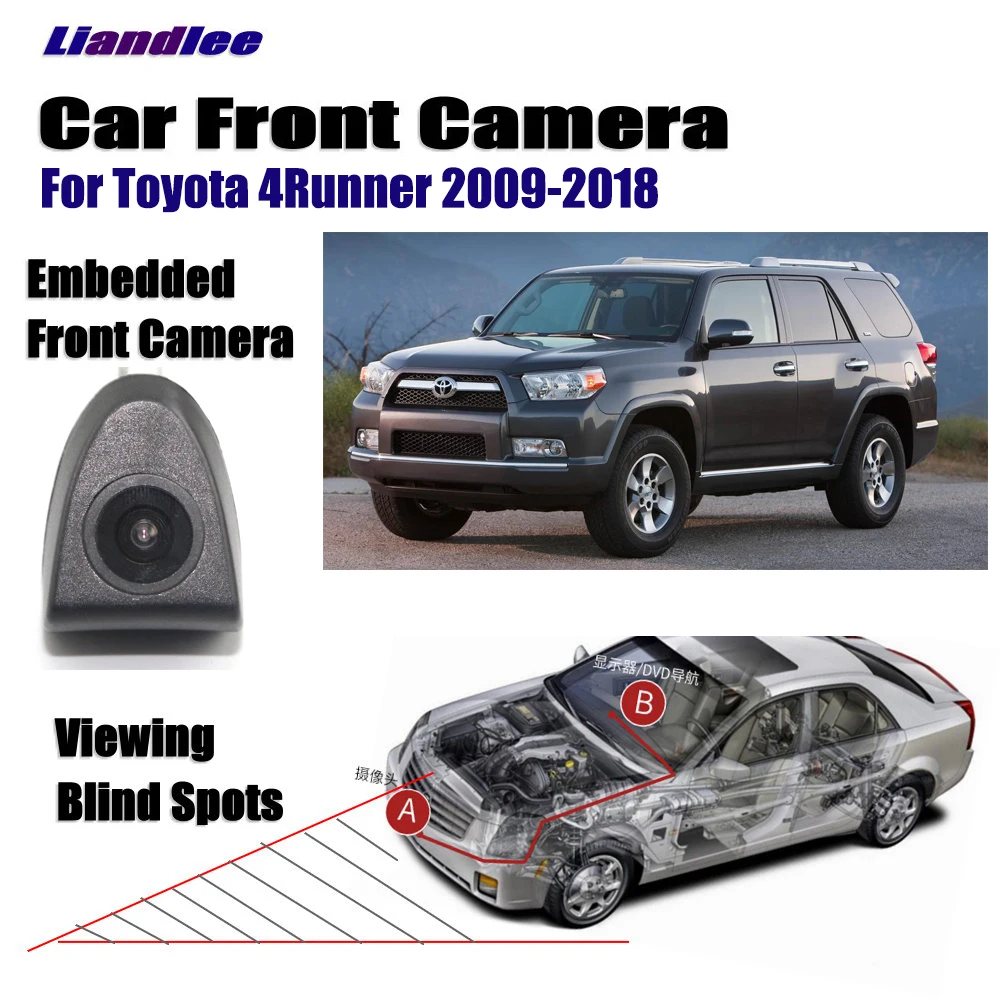 Embedded Car Front View Camera For Toyota 4Runner Highlander Alphard 2007-2015 Auto Parking Accessories Waterproof HD CCD CAM