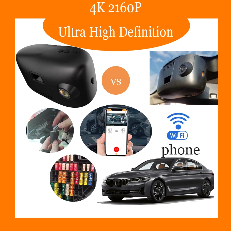 Car Road Record WiFi DVR Driving Video Recorder Dash Camera For BMW 5 series 2018 Night Vision CCD Waterproof  Dedicated car