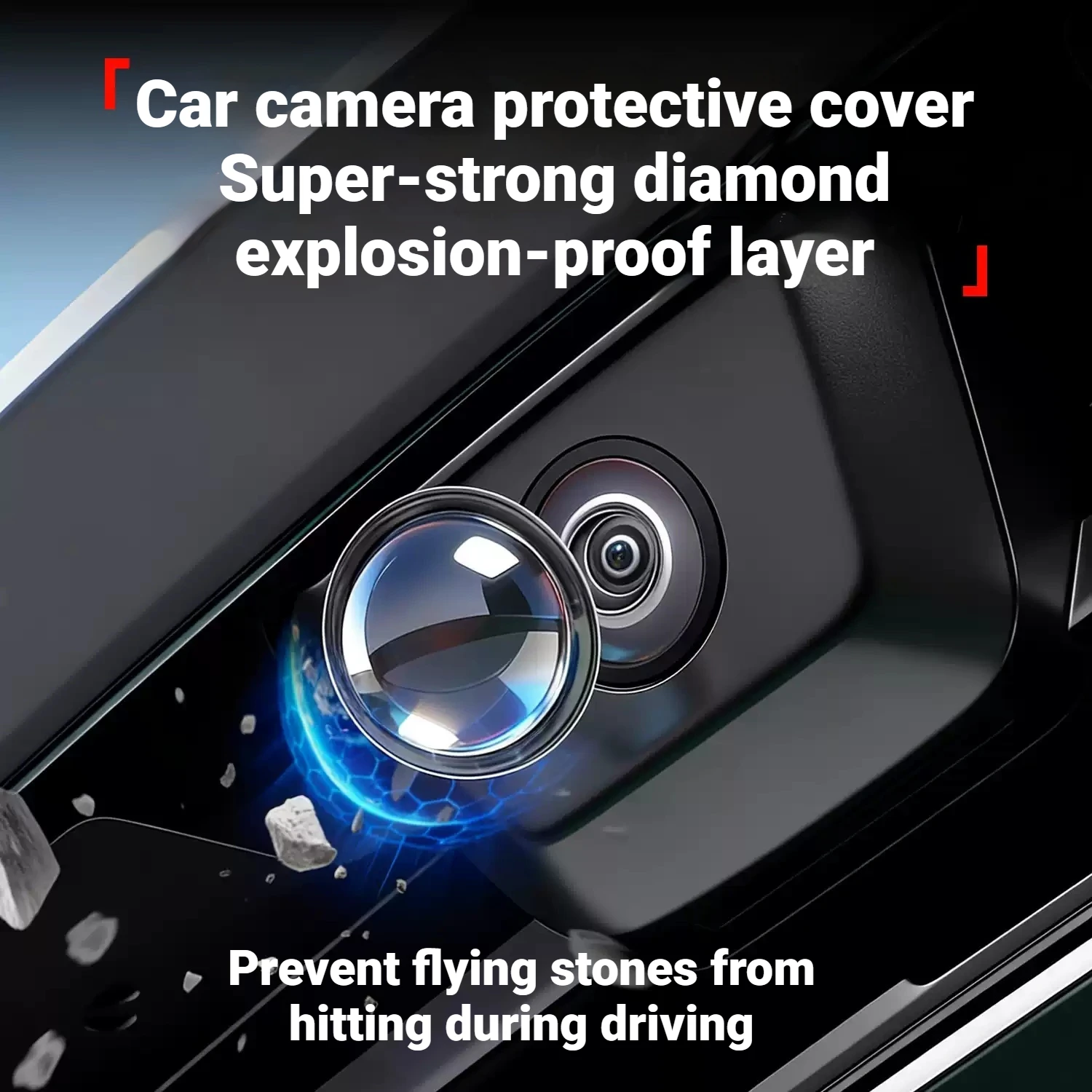 Suitable for Volvo cars, 360-degree lens cover, lens hood, waterproof and dustproof, car modification accessory set
