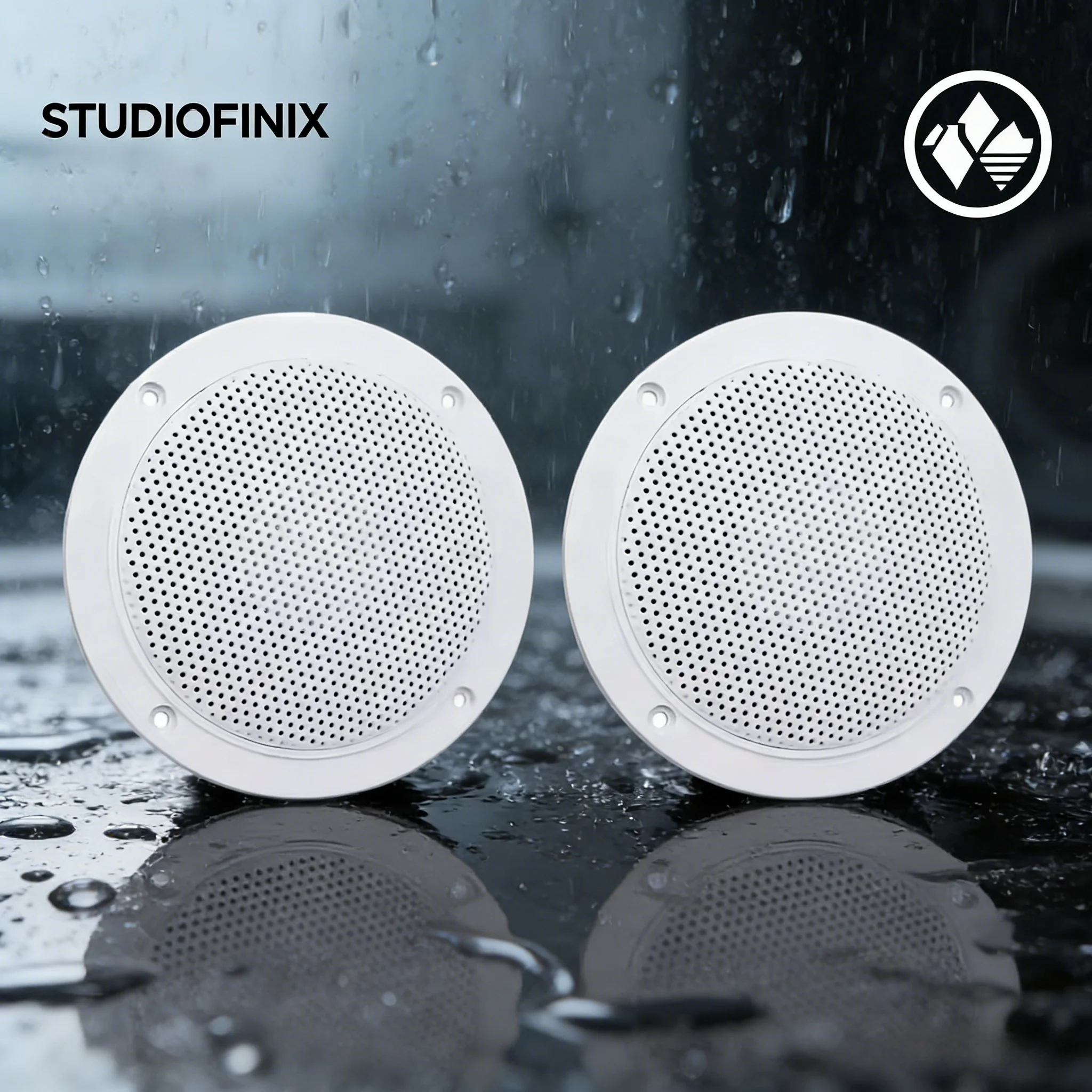 STUDIOFINIX 2PCS 4'' 160W Waterproof In-Wall/Ceiling Speakers - Surround Sound for Home Theater Kitchen Bathroom Yacht Outdoor