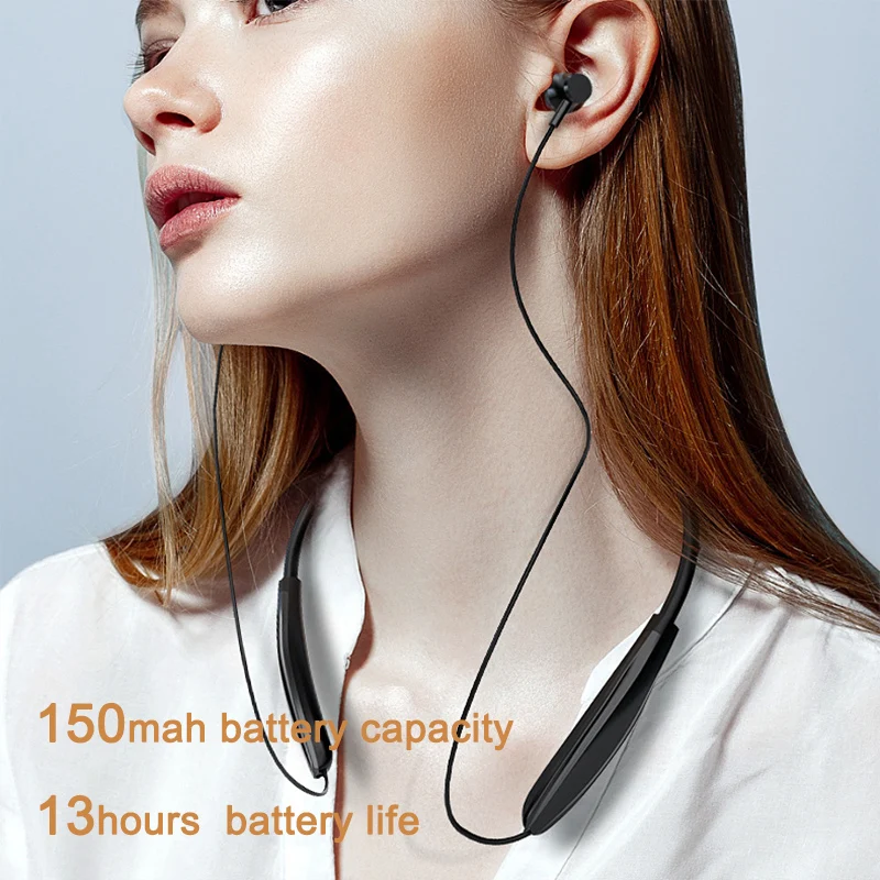 Wireless Bluetooth 5.1 Earphones Magnetic Sports Running Headset IPX5 Waterproof Sport Earbuds Noise Reduction Headphone for IOS