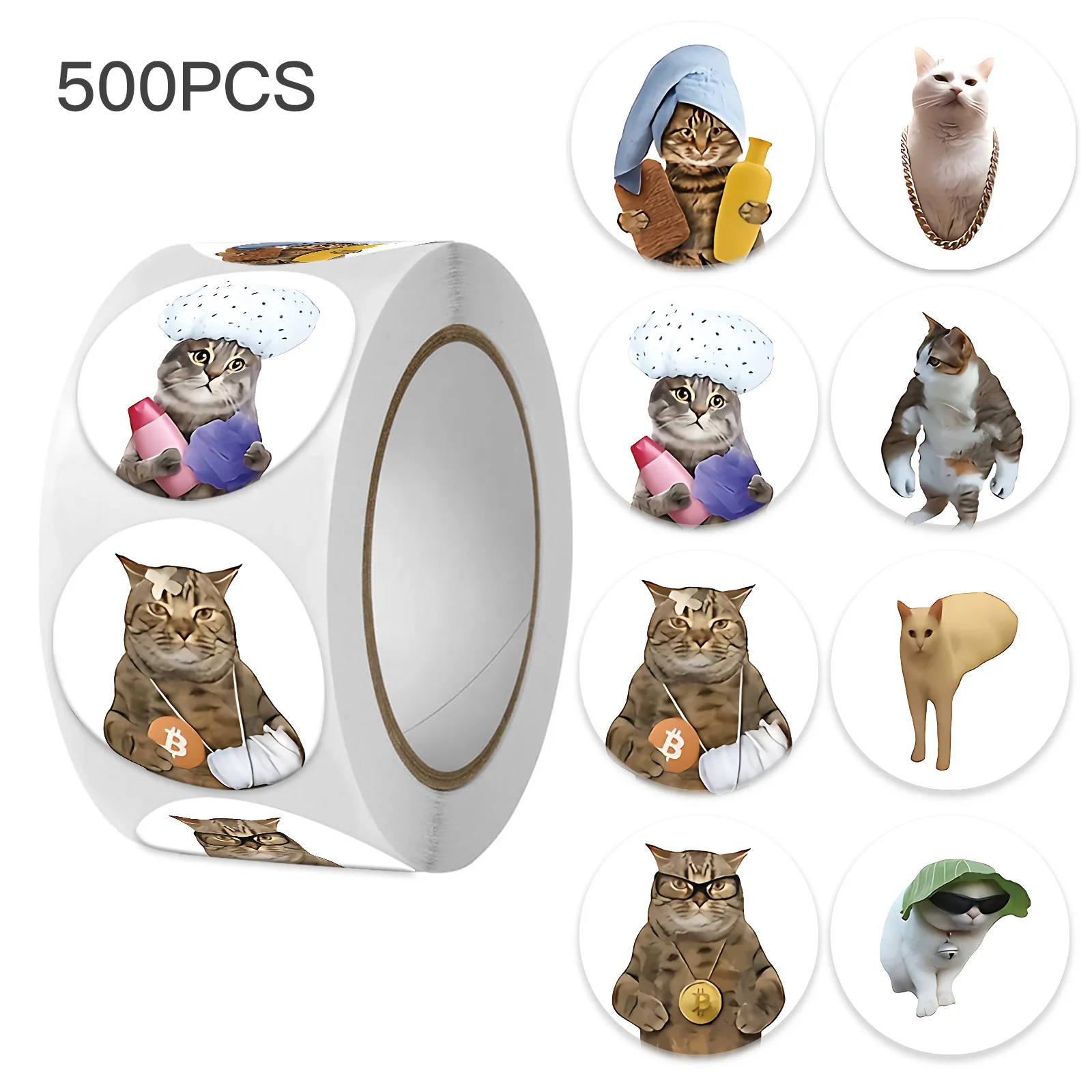 100-500pcs Funny Cat Graffiti Emotion Meme Sticker Phone Laptop Notebook DIY Decorative Waterproof Sticker Kids Toy Decor