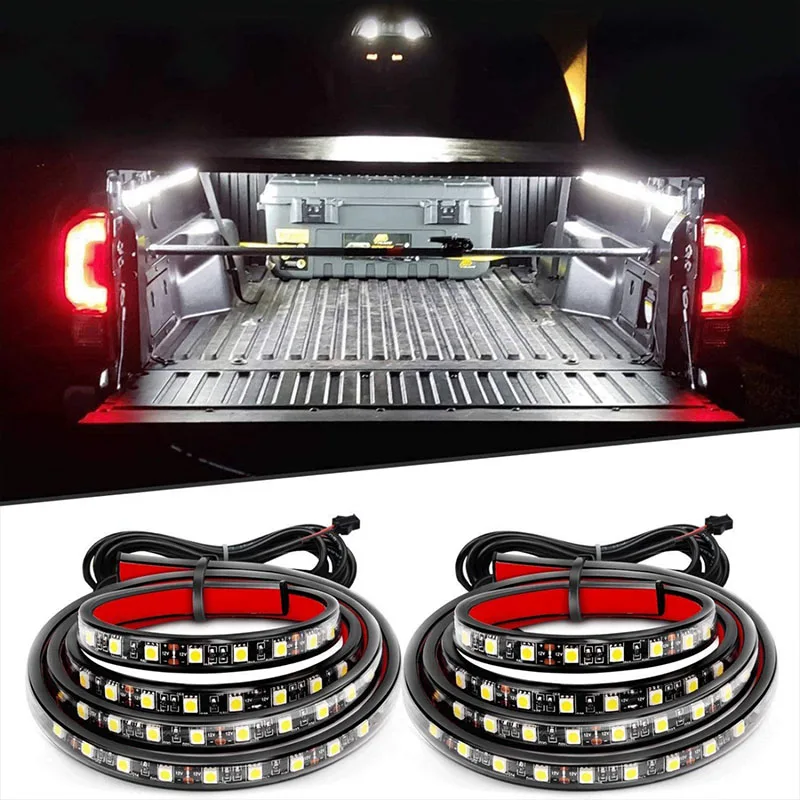 12V Waterproof LED Pickup Truck Cargo Bed Strip Light Bar Kit with Switch for SUV RVs Boats - Decorative Lamp Lighting