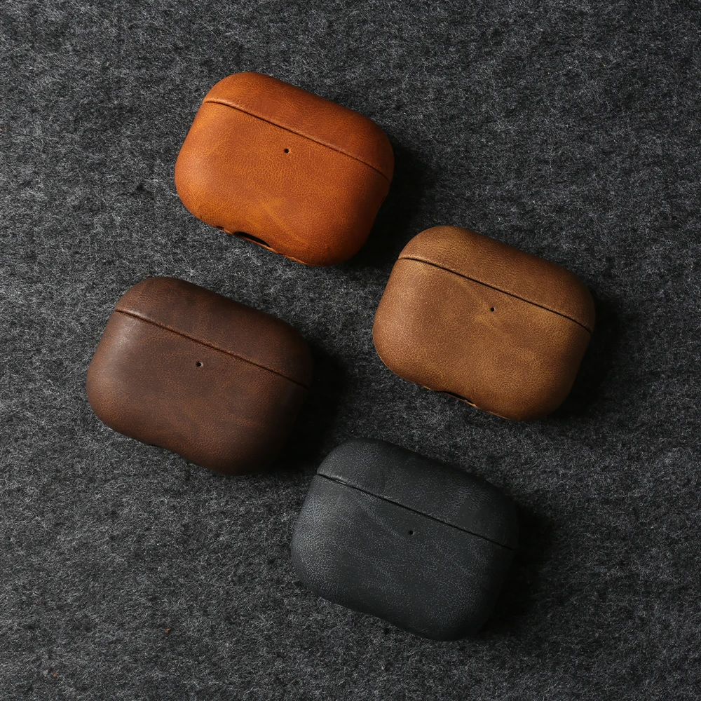 Premium Leather Earphone Case For Airpods Pro 2 Pro2 Pro 3 Pro3 airpods4 Airpods3 Headphone Box Wireless Bluetooth Hard Coque