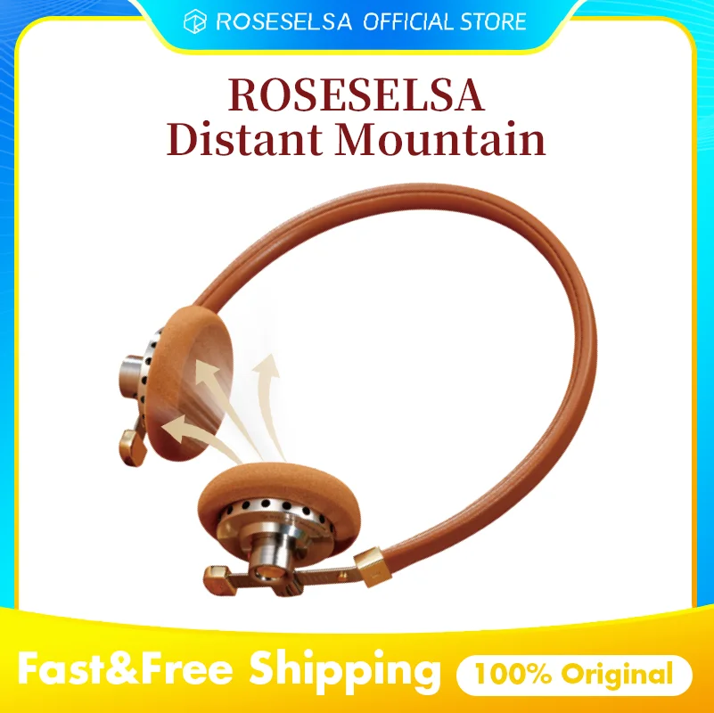 ROSESELSA Distant Mountain Retro On-Ear Wired Headphones Metallic Hi-Fi Earphones with Premium Sound