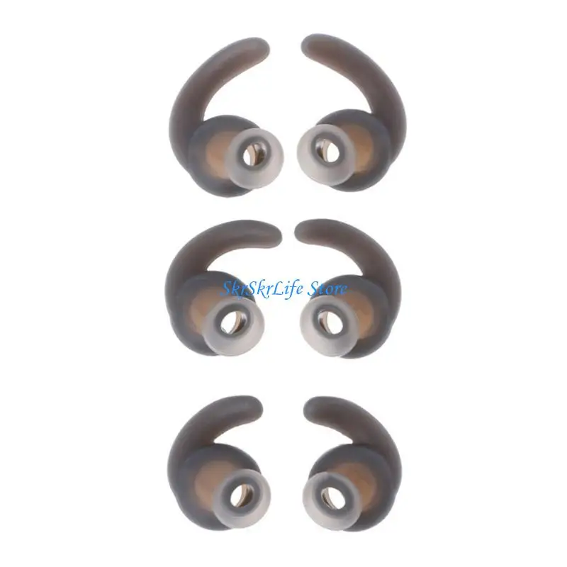 E65E 3 Pair Silicone Premium Replacement Earbud Ear Tip for Corded Earbud Ear Bud Sleeve Part Eargel