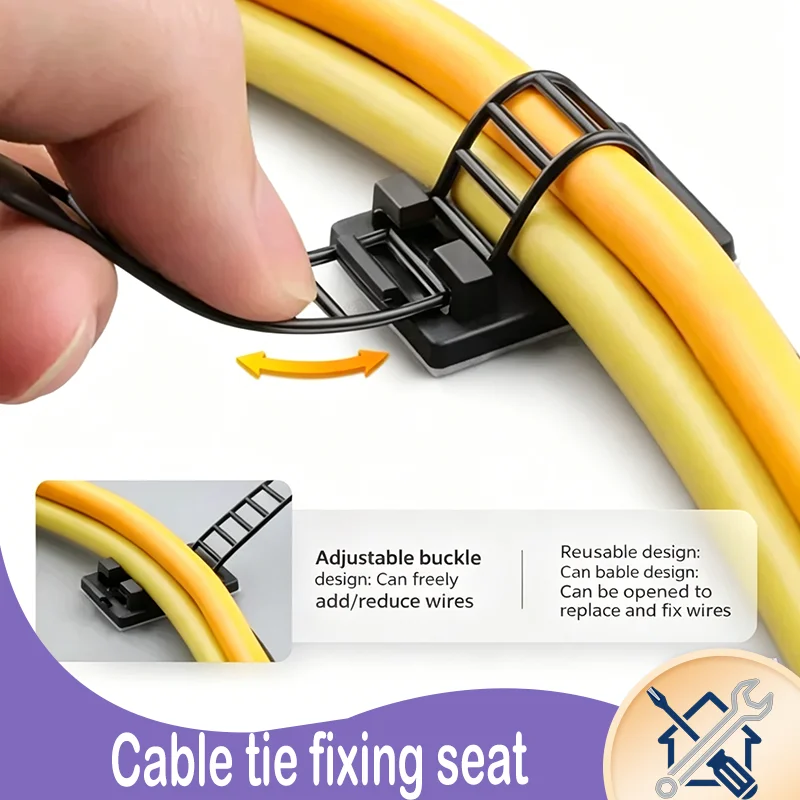 Adjustable Cable Organizer Wire Winder Clip Earphone Holder Self Adhesive Mouse Keyboard Cord Management USB Charger Protector