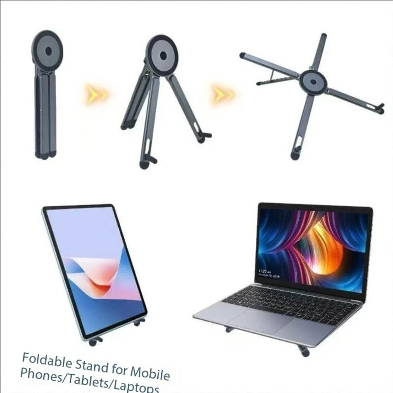 Multifunctional Foldable Magnetic Phone Holder Handheld Selfl Stick Table Magsafe Support Tripod For iPhone iPad Tablet Stand