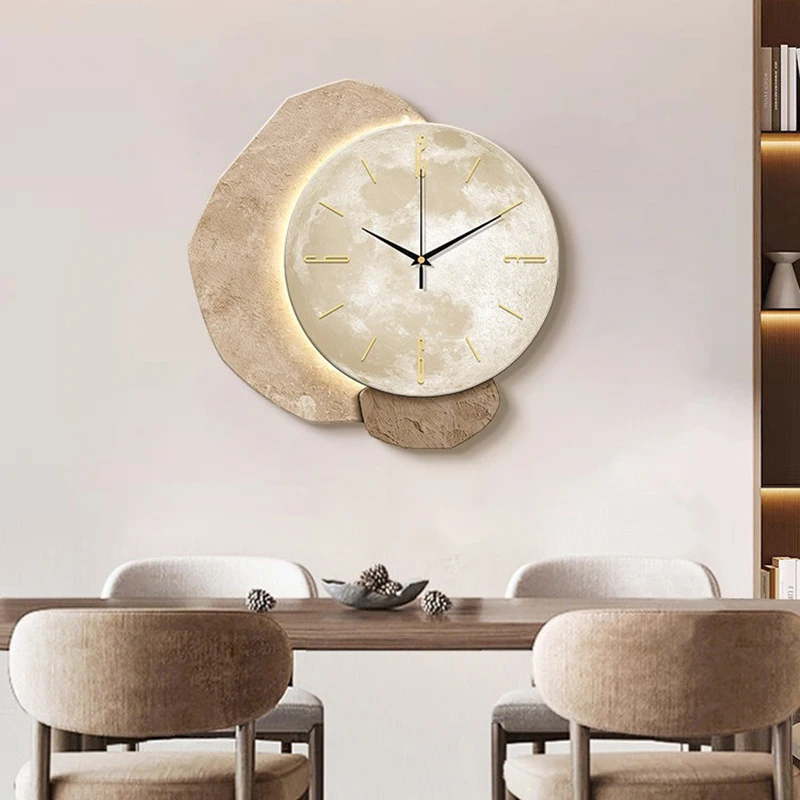Modern Stylish Minimalist 3D LED Wall Clock with Light for Living Room Home Decor Creative Design Luxury Premium Wall Clock