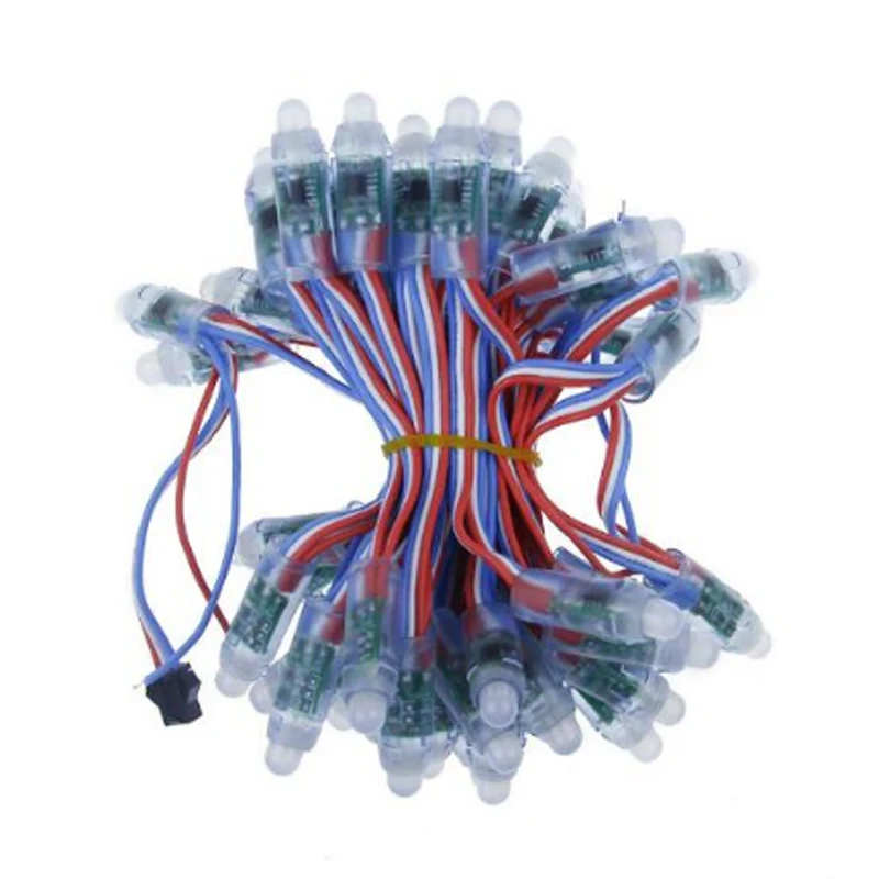 WS2811 RGB LED Strip Lights 12mm Full Color Digital Addressable Module DC5V/DC12V Waterproof 68 LEDs per Meter for Home Decor