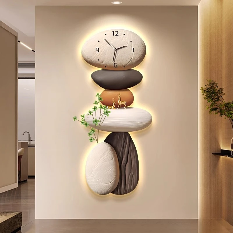Light Luxury High-End Decorative Wall Clock Entrance Hall Digital Clock Mural LED Lndoor Luxury Remote Gontrol  Watch Home Decor