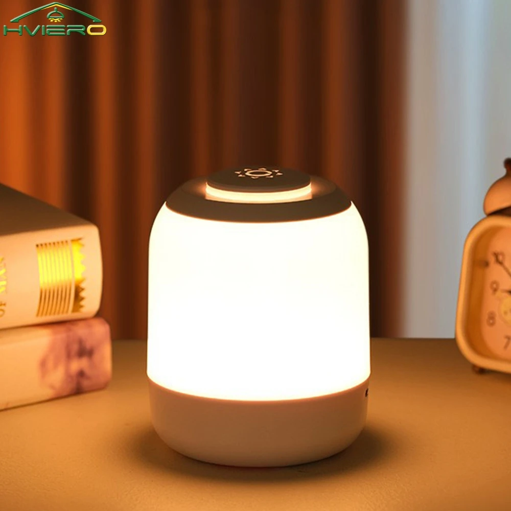 Touch Control Led Table Lamps Bedroom Night Light Dimmable Bedside Lamp Usb Rechargeable Modern Home Decoration Lighting Gifts