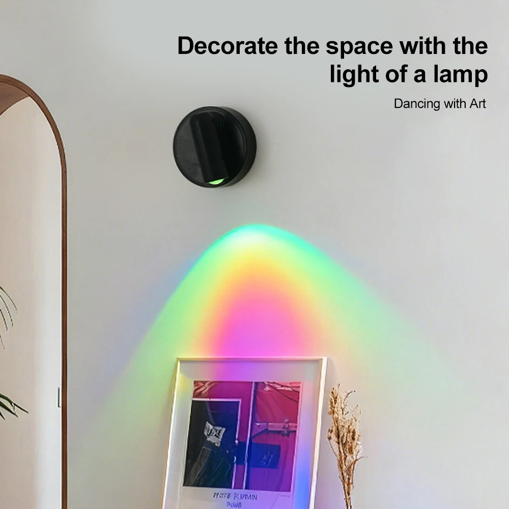 USB Rechargeable LED Spotlight Magnetic Cordless Wall Lamp Touch Sensor Dimming 3 Colors Cabinet Doorway Bedroom Spot Light