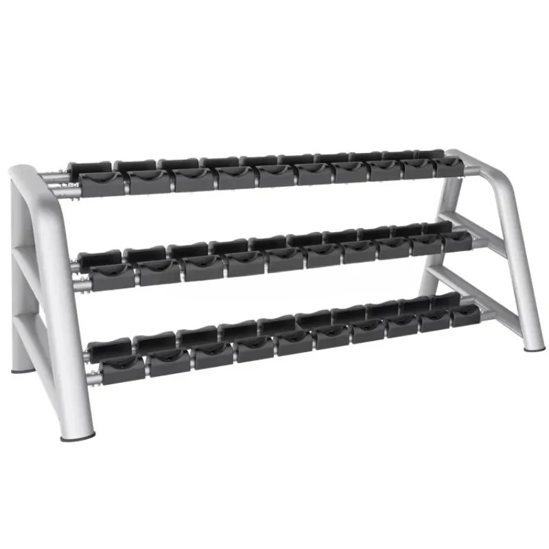 Fitness Equipment Unique Appearance Three Row Dumbbell Stand Organization Rack for Home Gym Weight Lifting Accessory