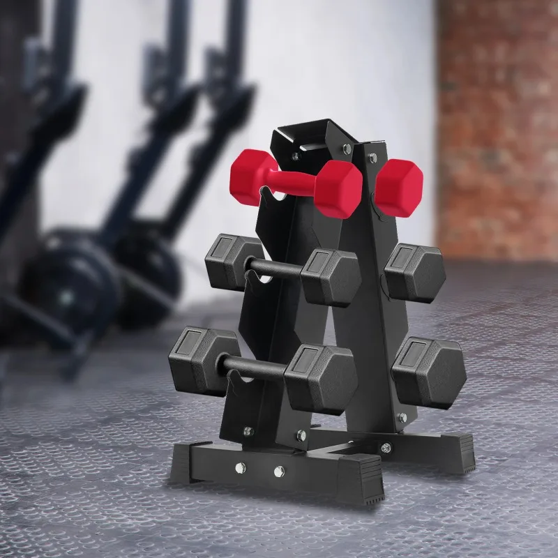 Home Gym Space-Saving Fitness Equipment Accessory Metal Dumbbell Rack for Easy Organization