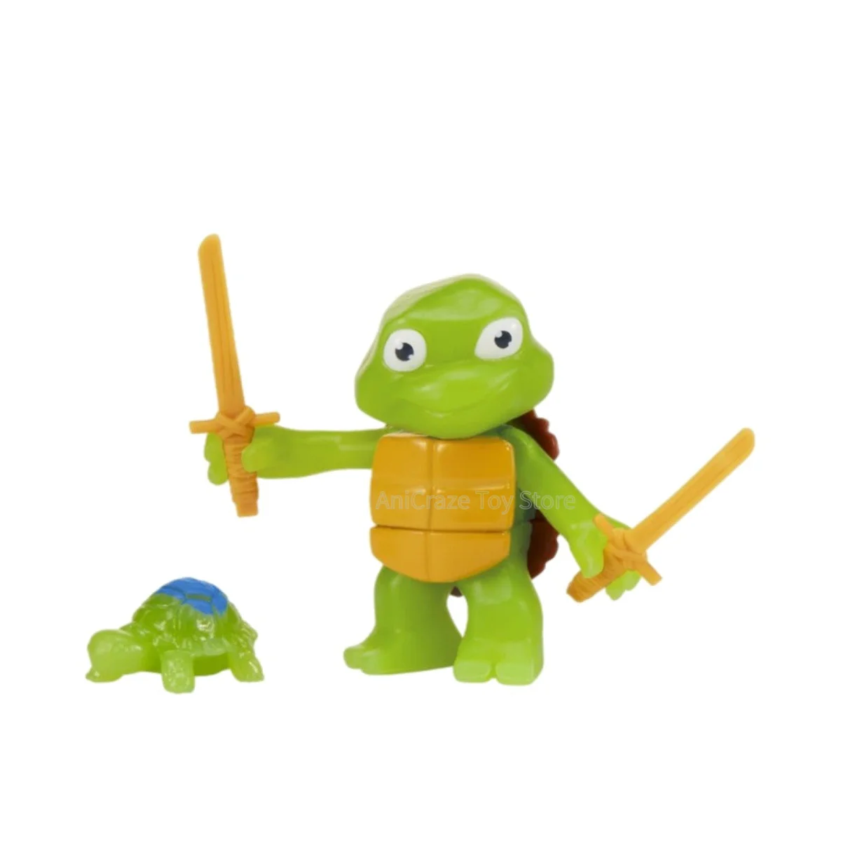 Glow-in-the-Dark Figures: Leonardo Turtle Tot Leo TMNT Action Figures  Joint Movable Table Ornament Collectible Birthday Gifts