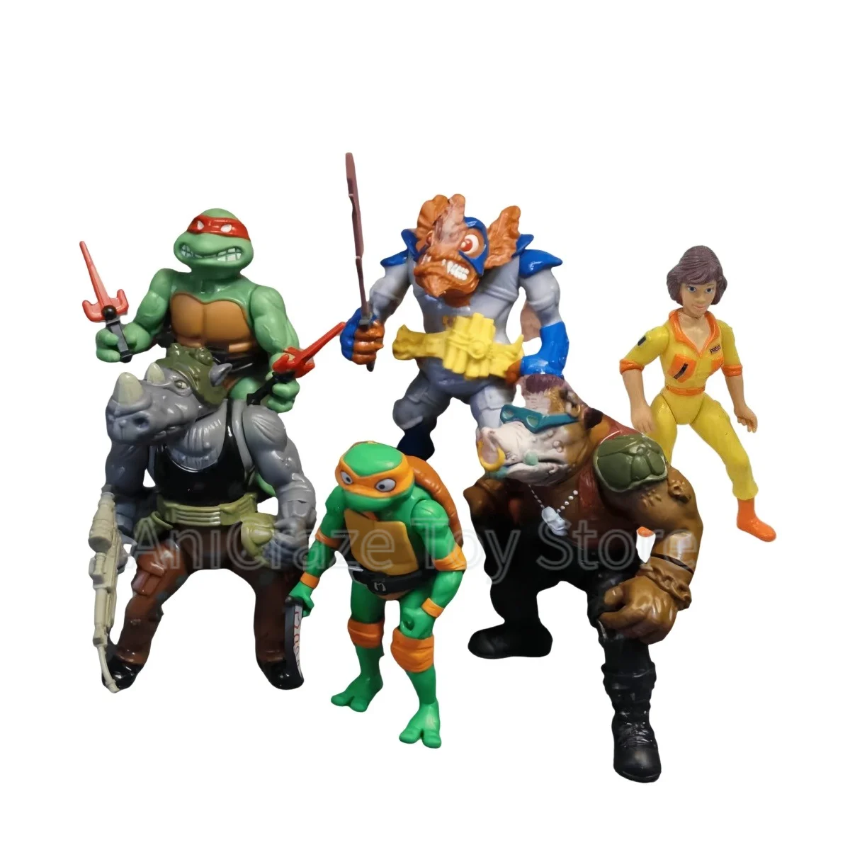 Teenage Mutant Ninja Turtles Action Figures April O'Neil Leonardo Joint Movable Table Ornament Collectible Toys Birthday Gifts