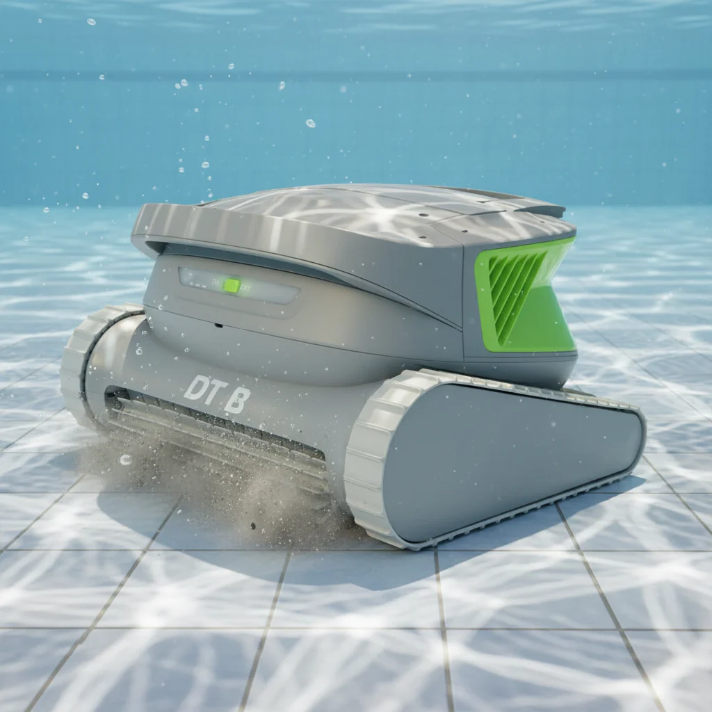 Wireless Robotic Pool Cleaner with High-Grip Tracks Automatic Wall Climbing Vacuum for Pebble Tile and Fiberglass Pools