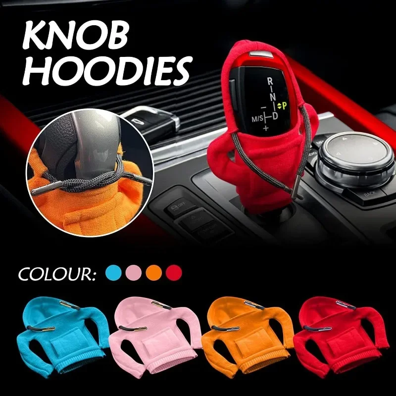 New Creative Fashion Hoodies Car Gear Shift Knob Cover Manual Handle Gear Shift Decor Covers Automatic Car Interior Accessories
