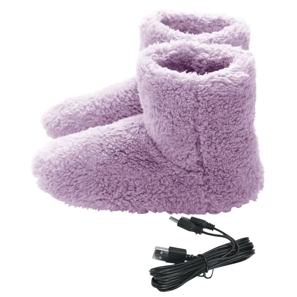 Warmer USB Charging Autumn Winter Rubber USB Electric Heating Shoes  Electric Heated Shoes Electric Slipper Snow Boots